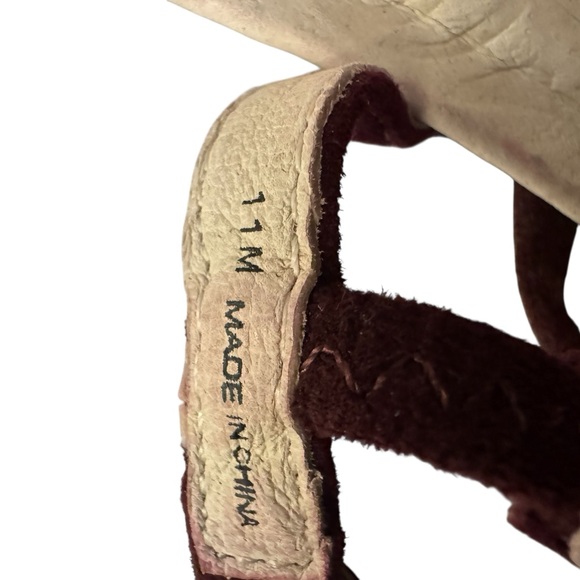 Jambu Burgundy Studded Strappy Wedge Sandals 11 - Picture 11 of 11